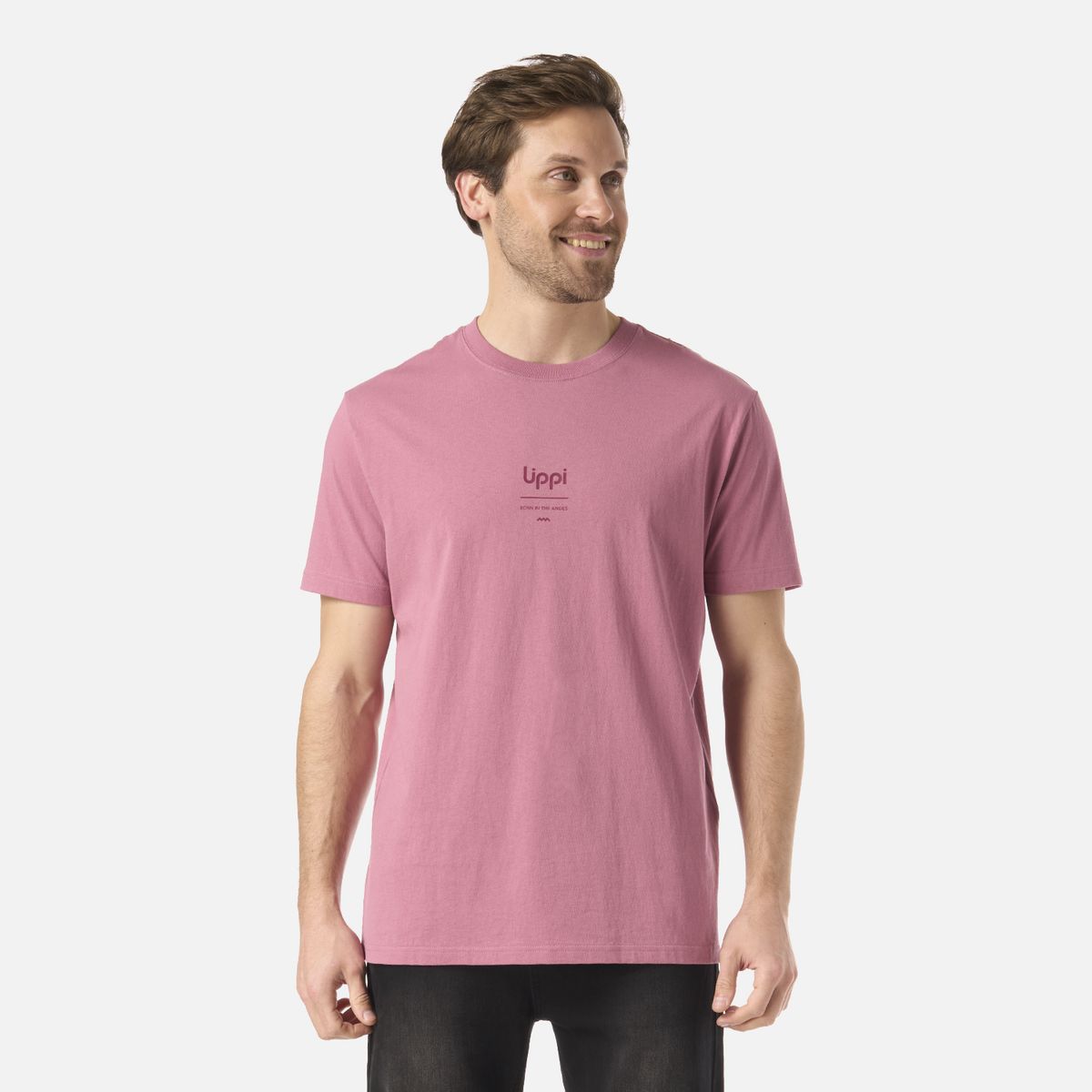 LIPPI - Polera Hombre Adventure Page T-Shirt Rosa Oscuro Lippi
