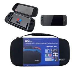 GENERICO - Kit 11 en 1 para Nueva Nintendo Switch 2 – Estuche + Carcasa + Lámina NEGRO