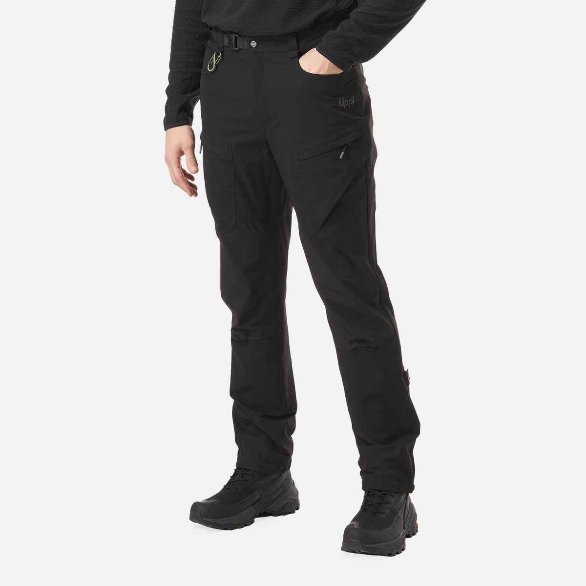 LIPPI - Pantalón Hombre Wollaston Mountain Q-Dry Regular Fit Pants Negro Lippi