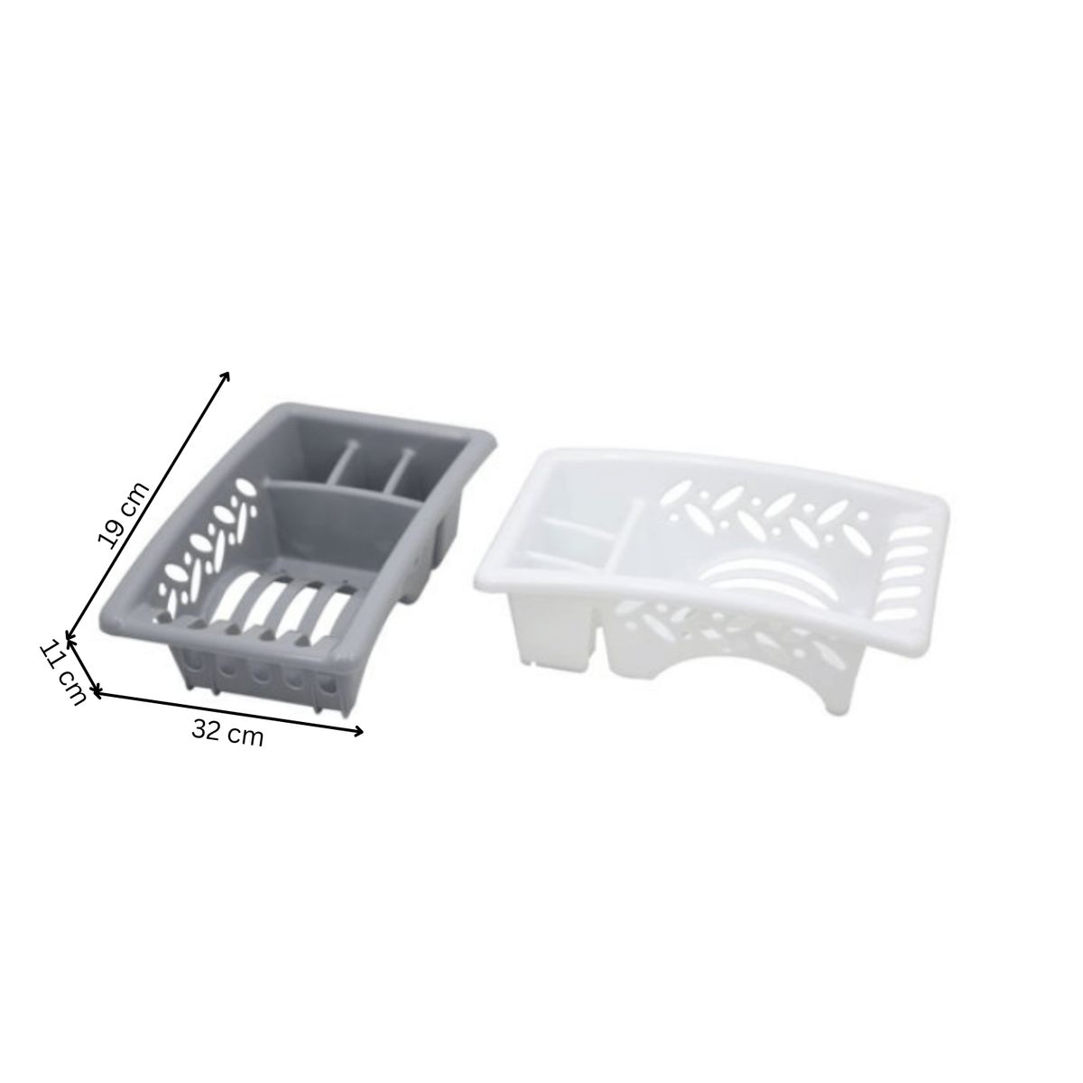 HOMESTAR - Escurridor de Platos Grande 32 cm - Blanco