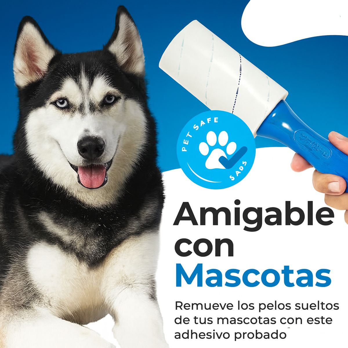 GENERICO - Cepillo Rodillo Quitapelusas Y Remueve Pelos De Mascotas Pack 6