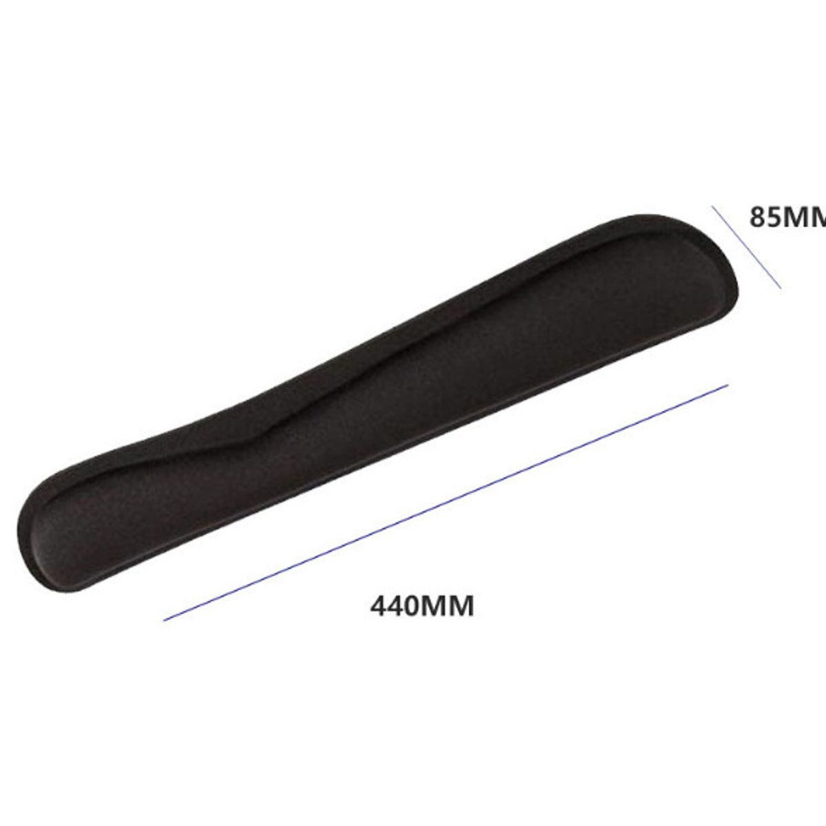 GENERAL - Cojín De Teclado Negro Individual 44x85cm