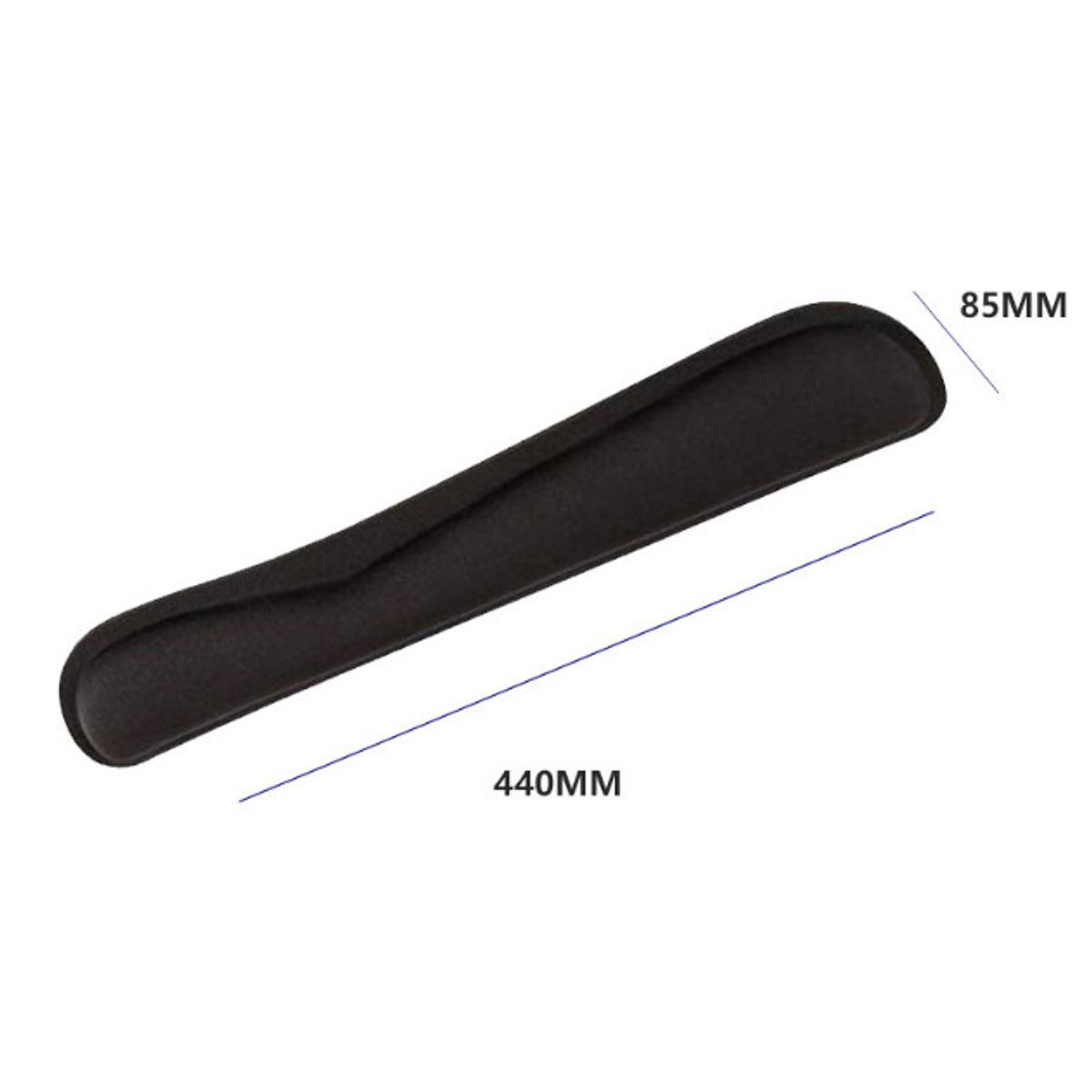 GENERAL - Cojín De Teclado Negro Individual 44x85cm