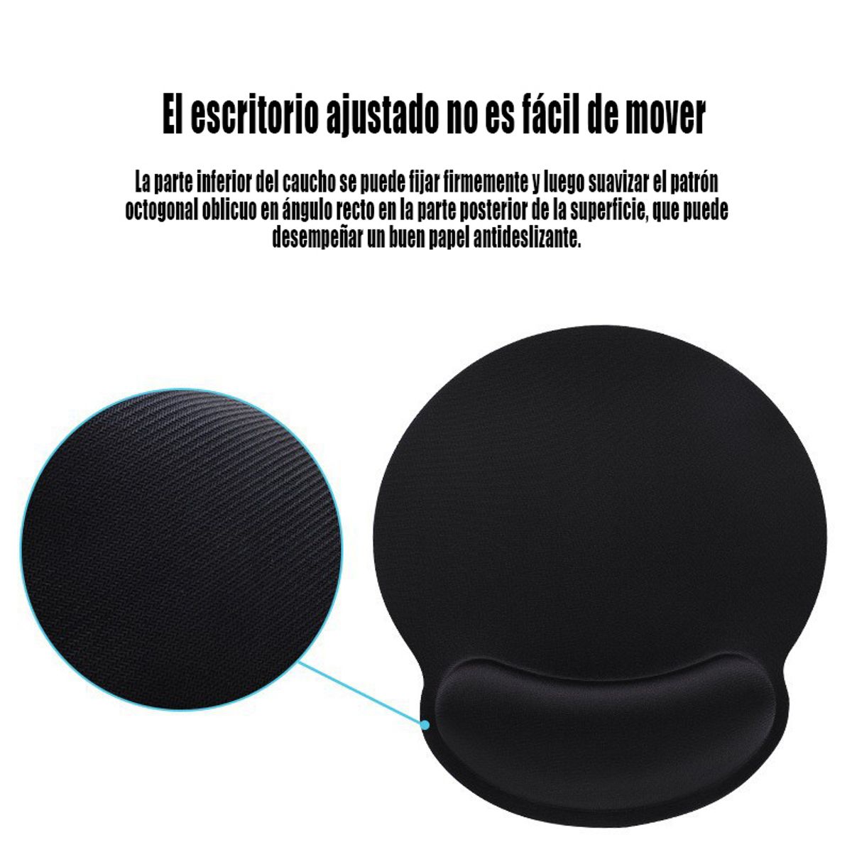 GENERAL - Único Negro Muñeca Mouse Pad 25x23cm