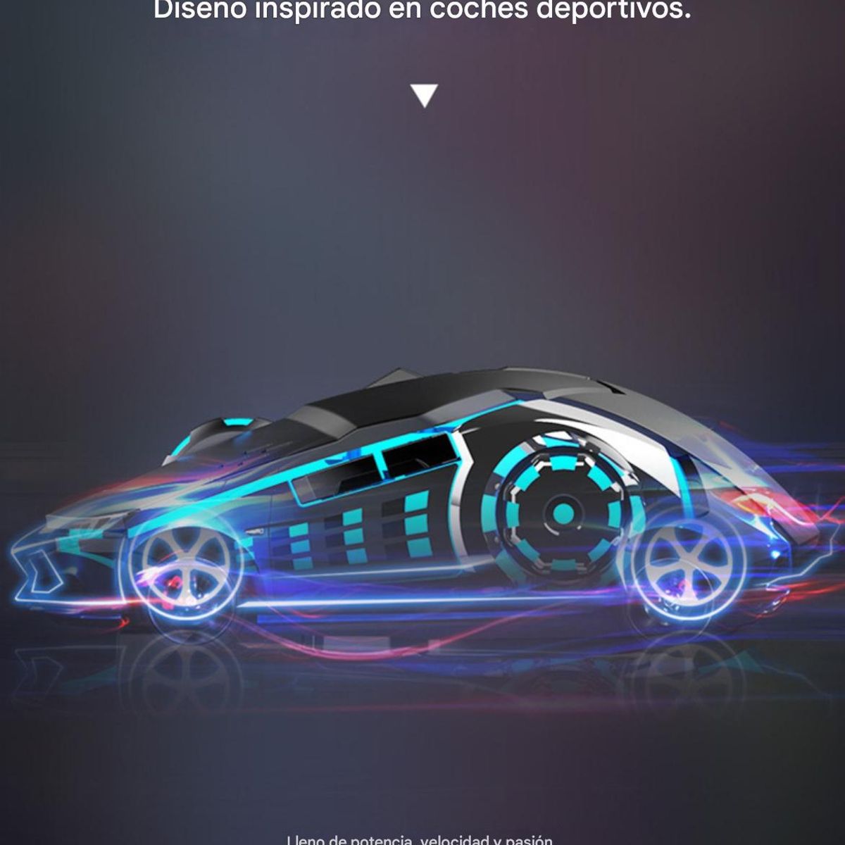 GENERICO - Ratón Gamer Inalámbrico+ Bluetooth Silencioso Recargable y con Luz LED
