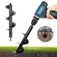 2 Brocas Ahoyador Plantar Jardín Para Taladro Común