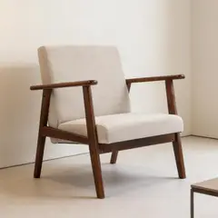 ELEMENT DESIGN - Poltrona Elide Madera Color MielTaupe Moderna para Living Dormitorio