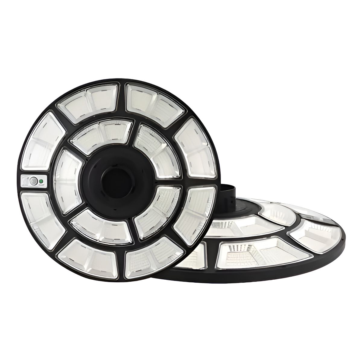 METEX - Foco Solar Tipo Ufo  Base Soporte Control Alta Calidad Negro