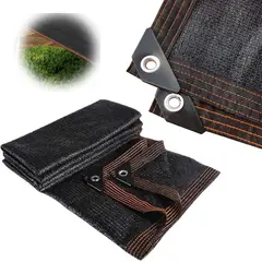 KUANGYE - 4mx6m Malla De Tela Sombra 90% Patio Sombra Que Bloquea