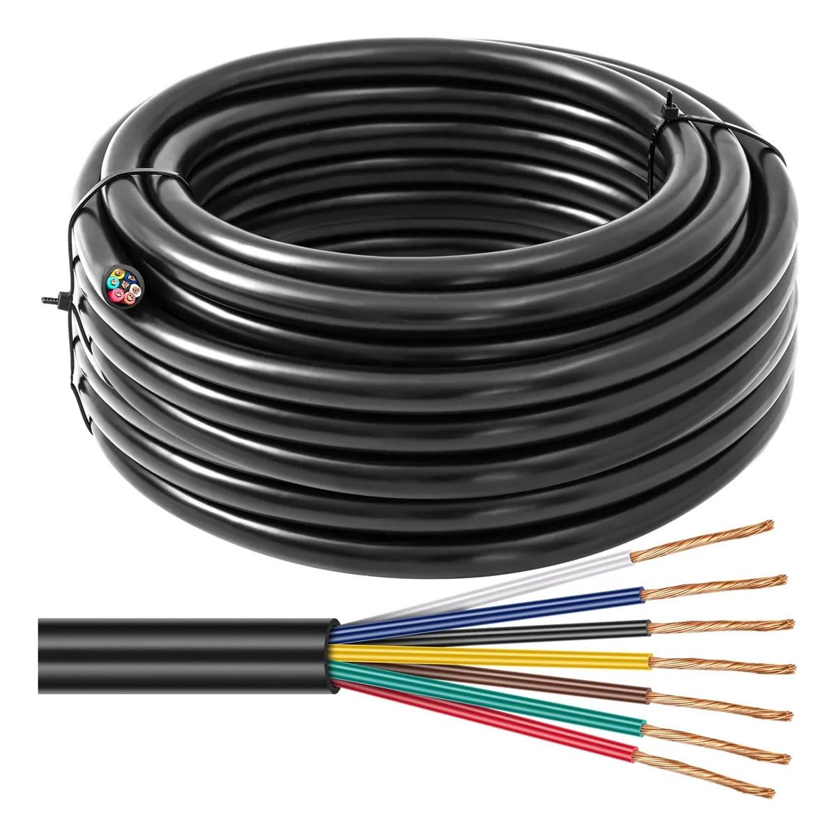 KUANGYE - Cable Cableado Cordón 7 Vias Número 14 Automotriz 10 Metros