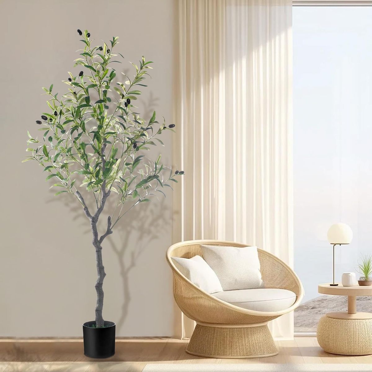 TATEE - Plantas artificiales olivo 120cm Decoración de interiores