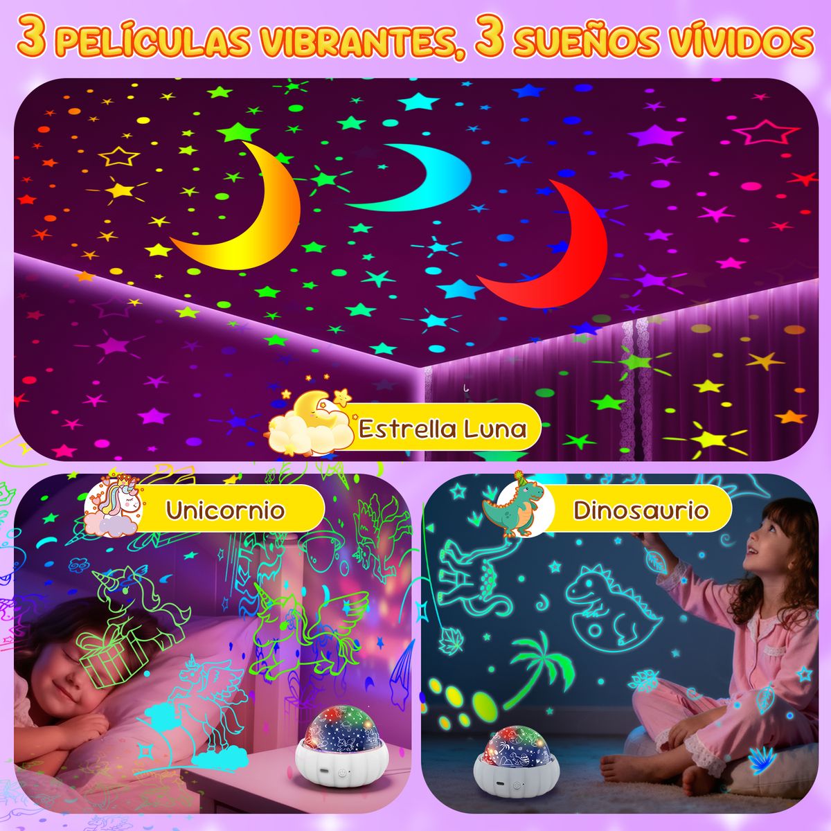 LUKOVEE - Lampara Led Astronauta De Mesa Proyector Estrellas Galaxia