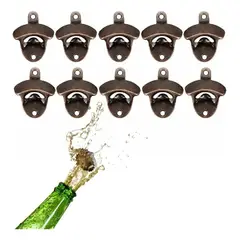 KINDA NICE - Pack 10u Destapador Botellas Cerveza Rustico Pared Metálico