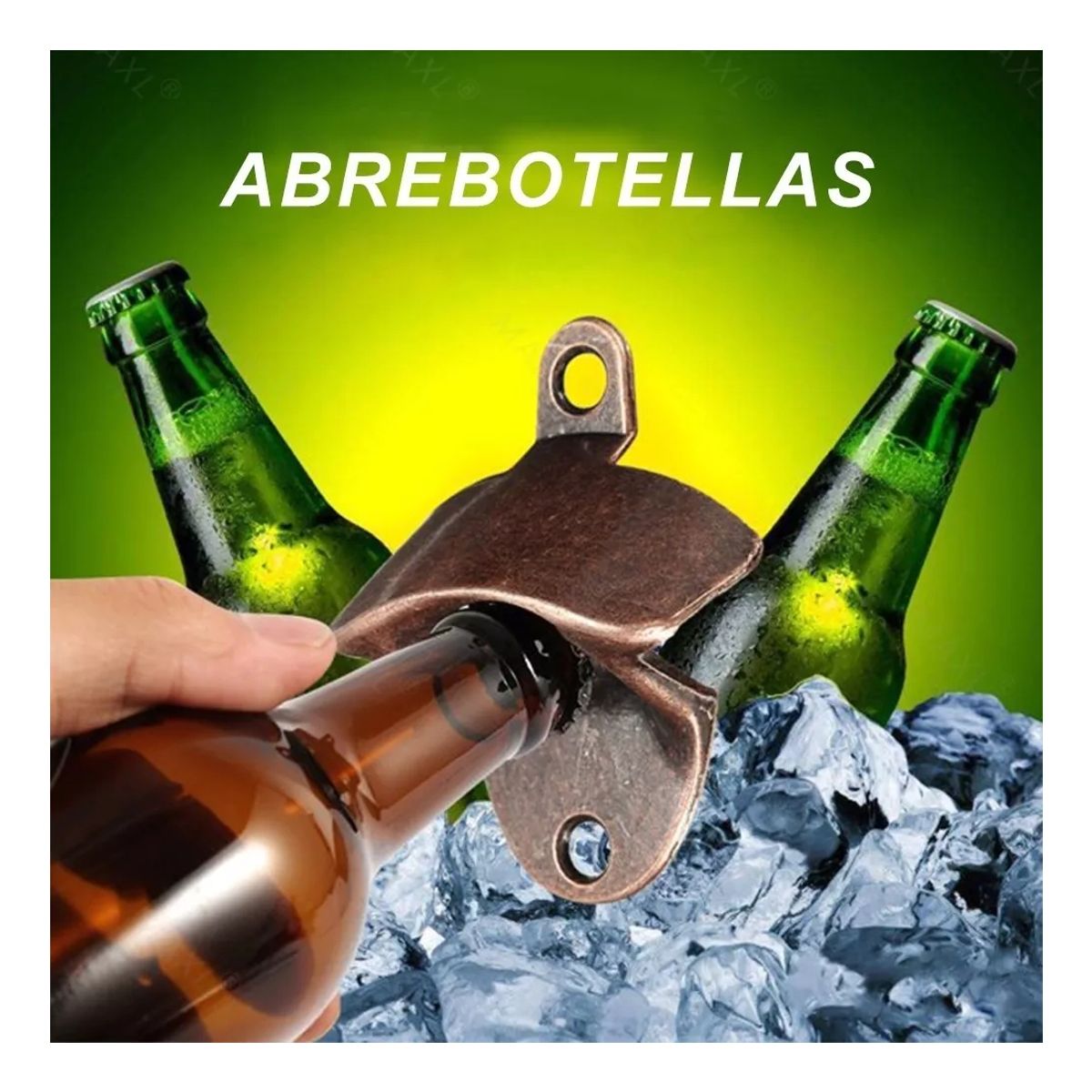 KINDA NICE - Pack 10u Destapador Botellas Cerveza Rustico Pared Metálico