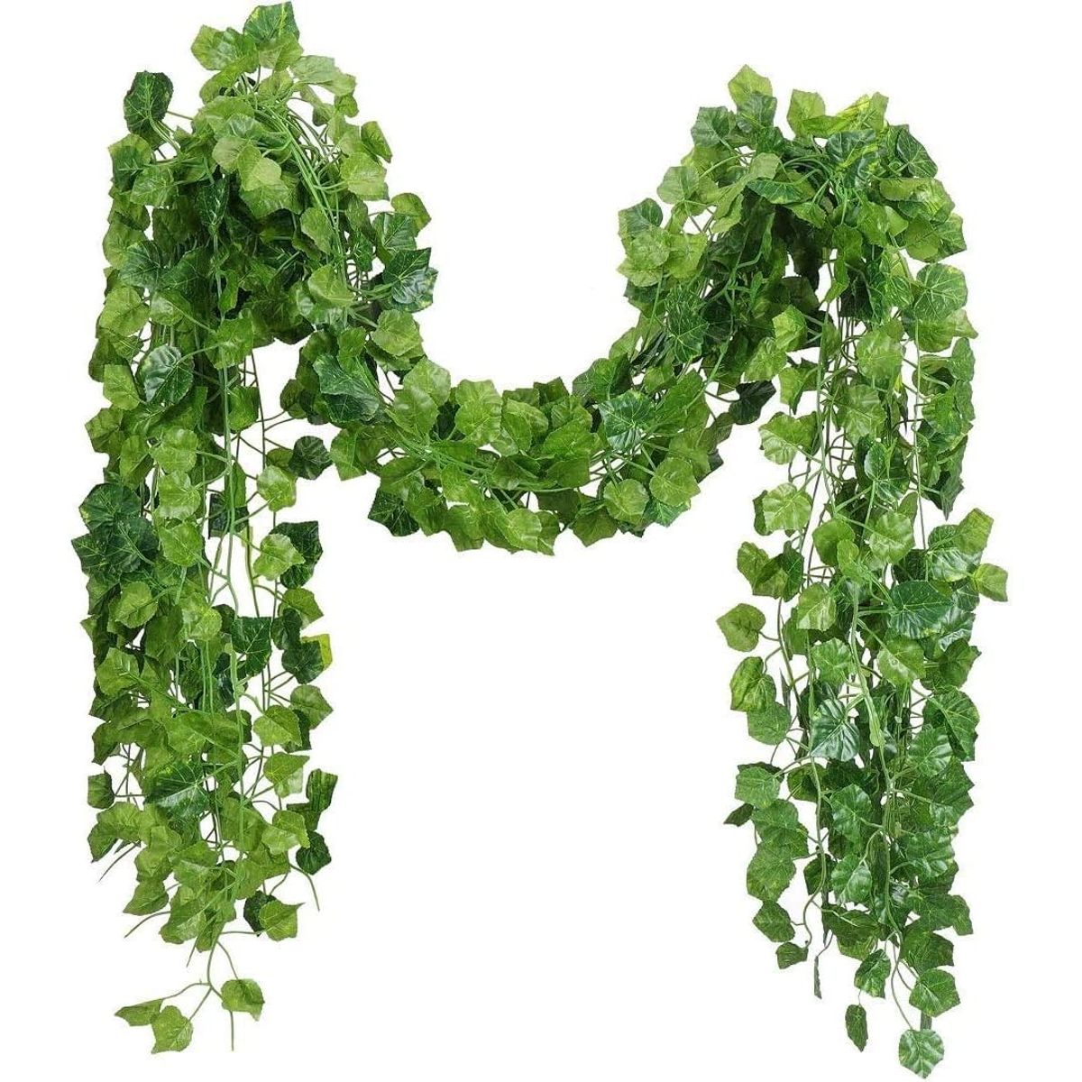 TATEE - Set 12 Plantas decorativas artificiales hojas 210 cm