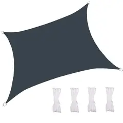 TATEE - Tienda de campaña parasol cuadrado 3×3m negro Trae 4 cuerdas