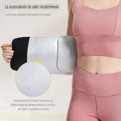 GENERICO - Faja Reductora Con Iones De Plata Mujer Cinturón Ajustable