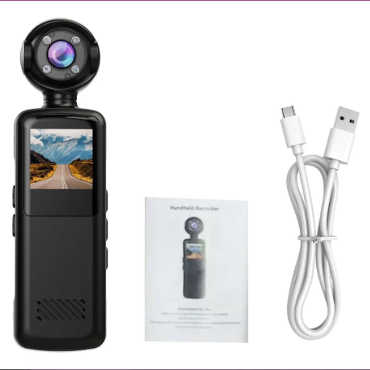 GENERICO - Videocámara De Acción Hd De Bolsillo Pantalla Lcd Gira 180°