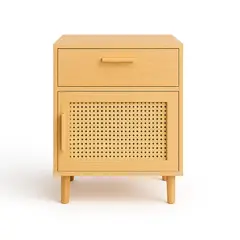 SPACE HOME - Velador Nórdico con Cajón y Puerta