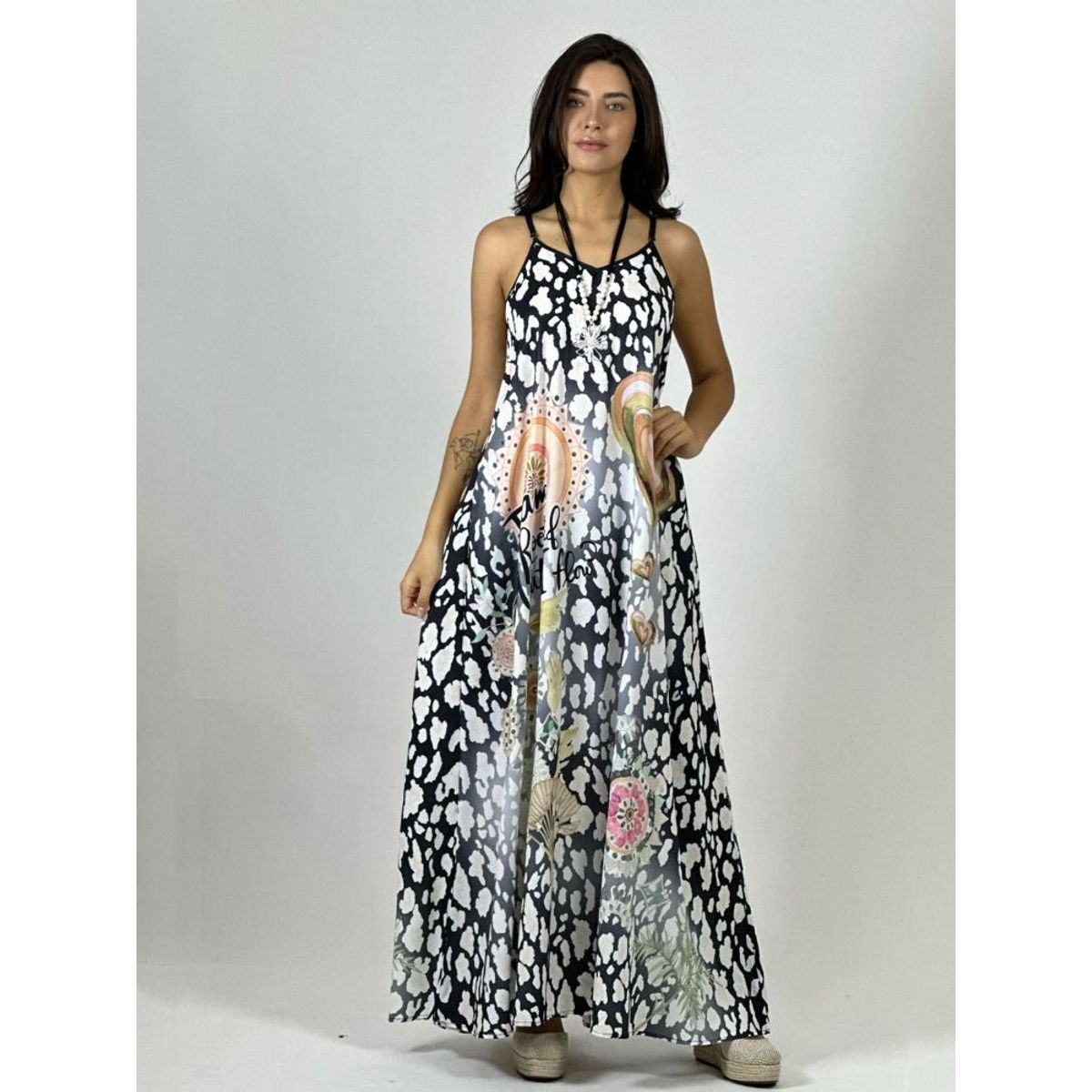 ENIGMATICA BOUTIQUE - Vestido Viscosa Print con Corazón