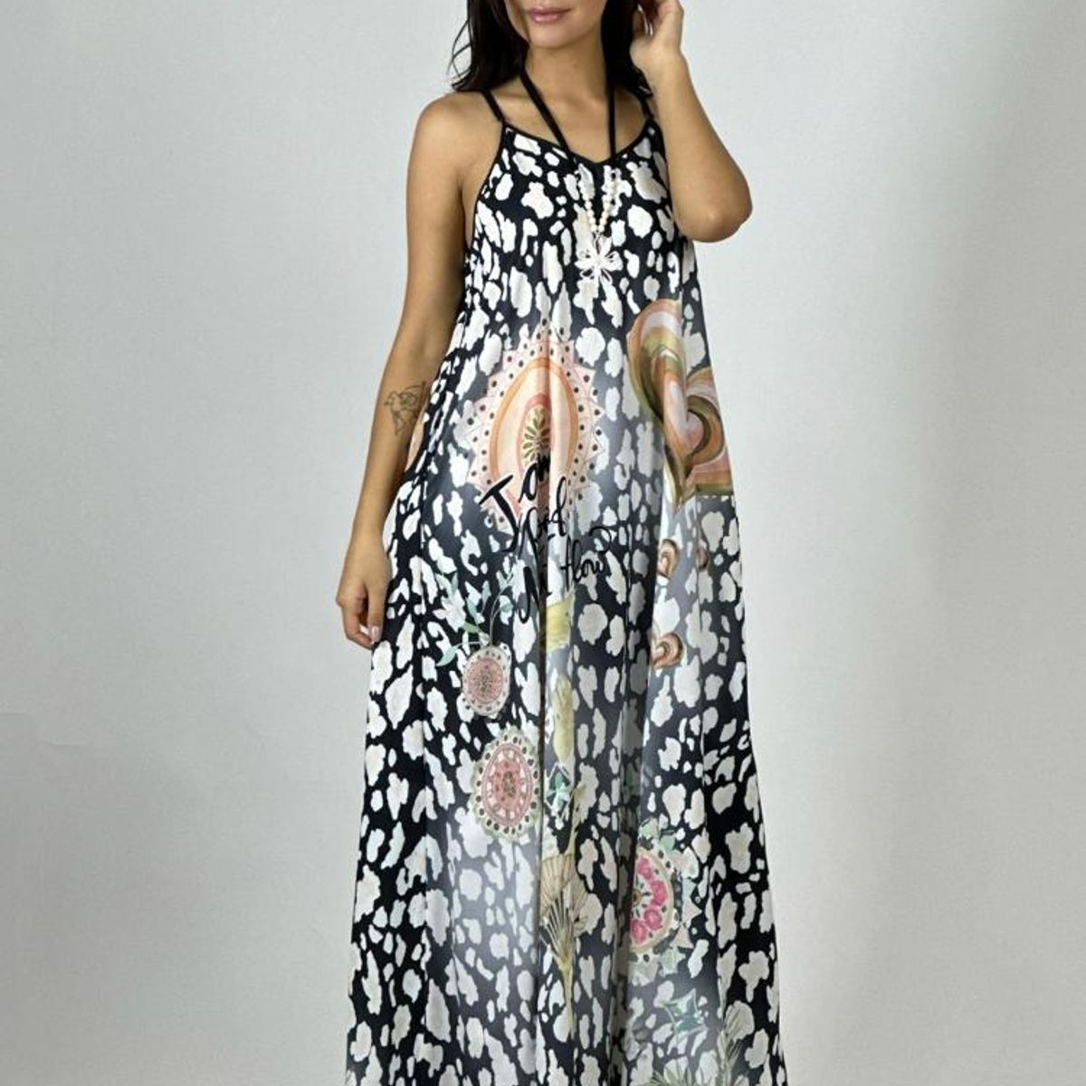 ENIGMATICA BOUTIQUE - Vestido Viscosa Print con Corazón
