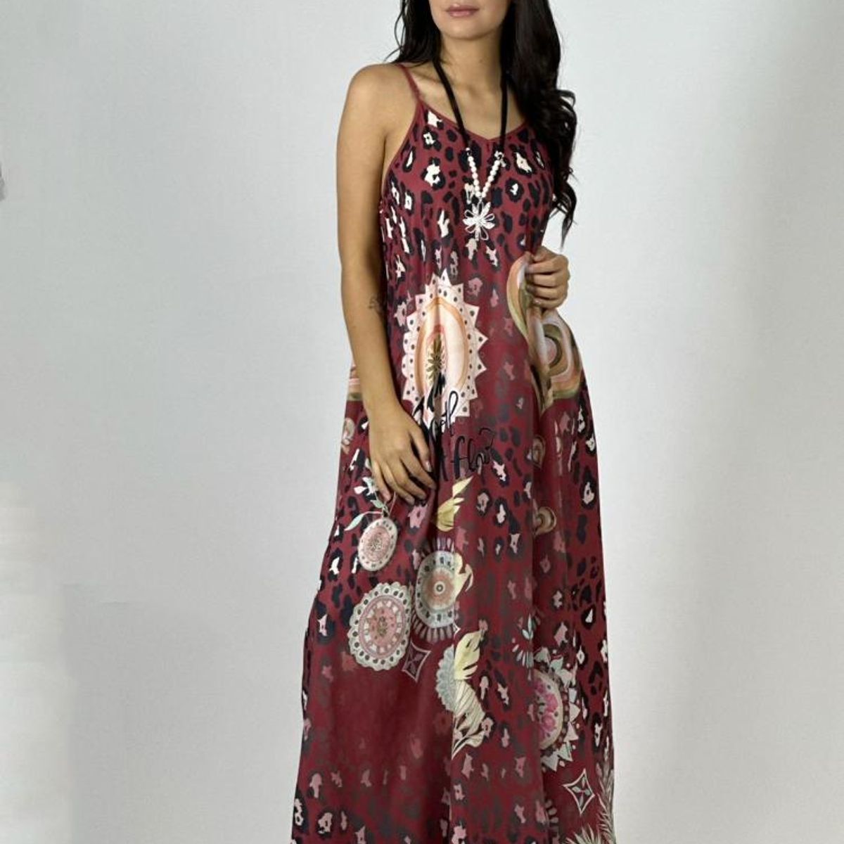 ENIGMATICA BOUTIQUE - Vestido Viscosa Print con Corazón