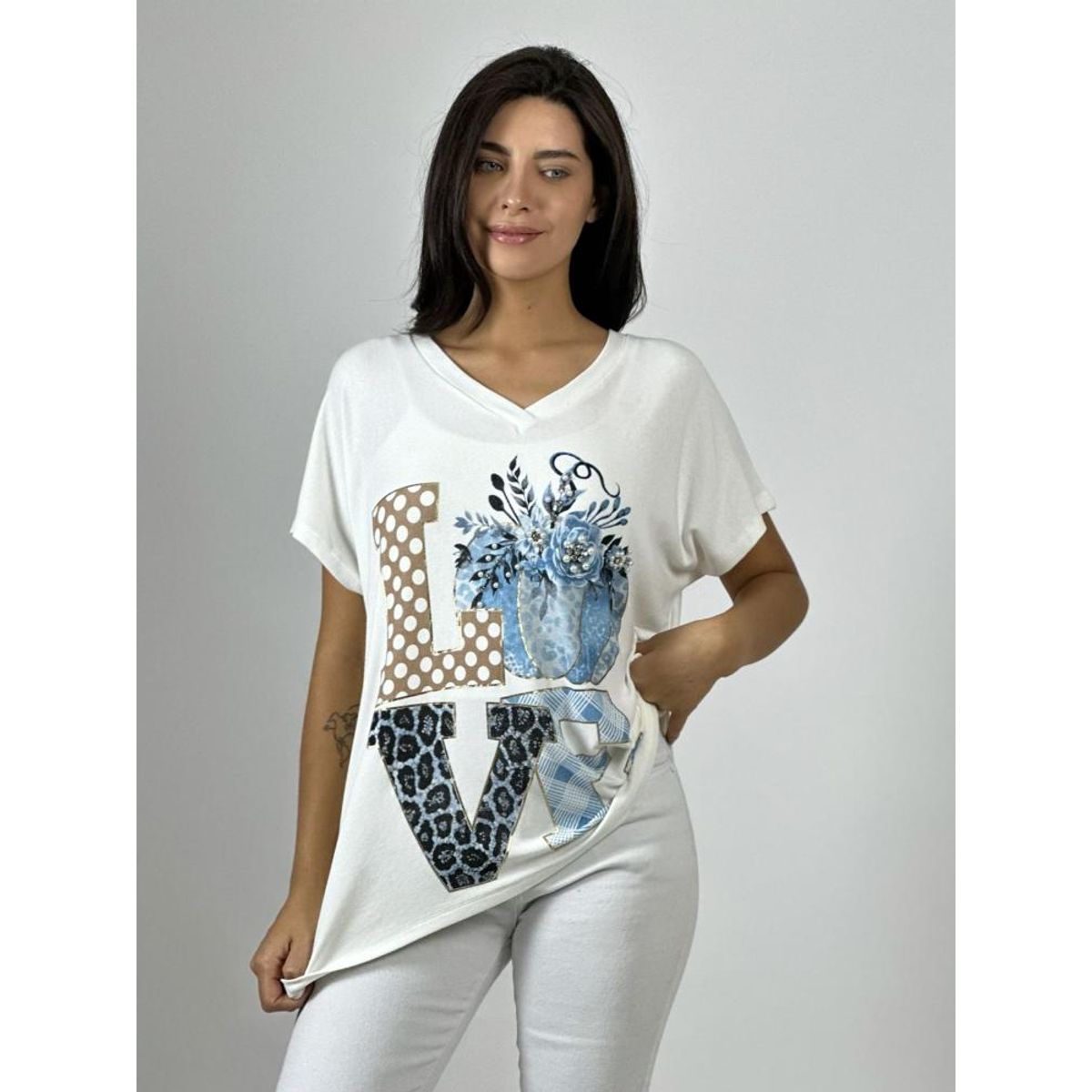 ENIGMATICA BOUTIQUE - Polera Algodón Love Print