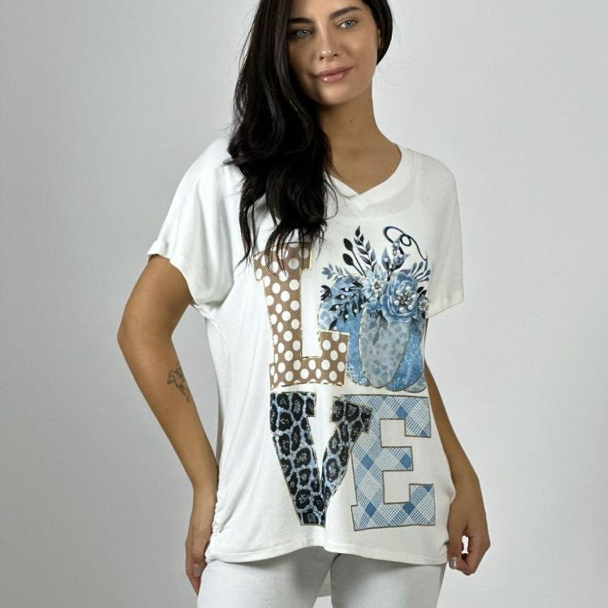 ENIGMATICA BOUTIQUE - Polera Algodón Love Print