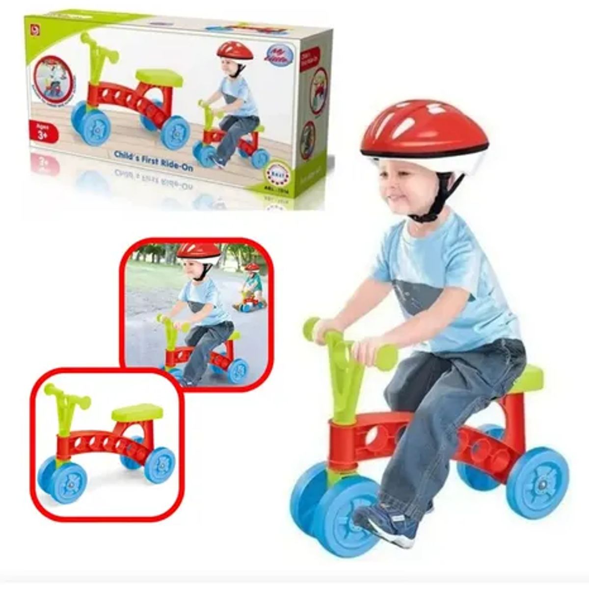 GENERICO - Corre Pasillos Aprendizaje Niños Triciclo Juguete Rojo