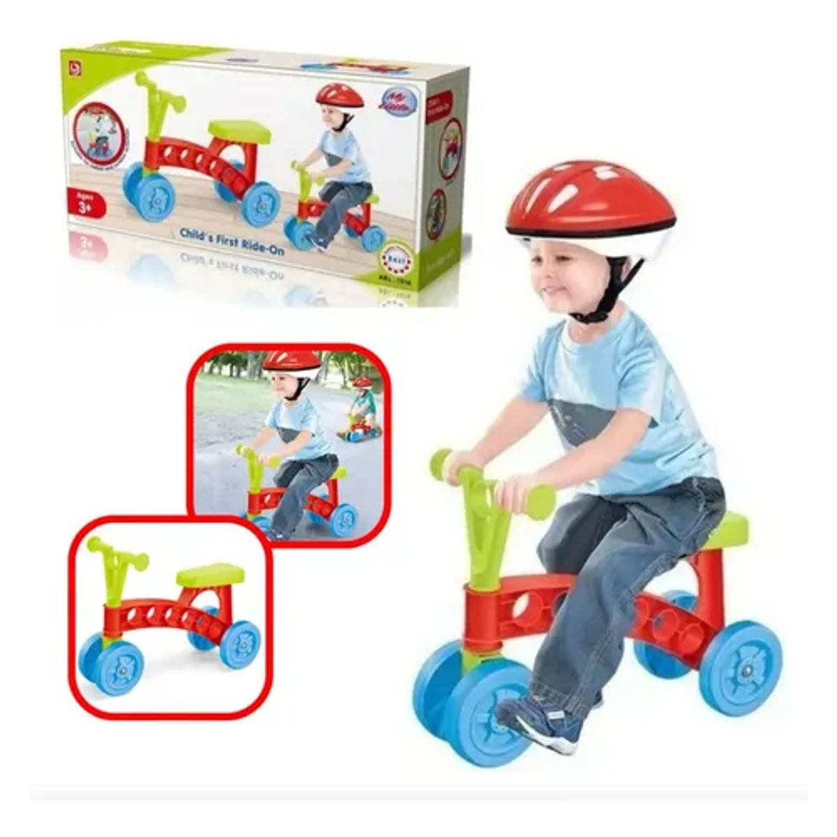 GENERICO - Corre Pasillos Aprendizaje Niños Triciclo Juguete Rojo