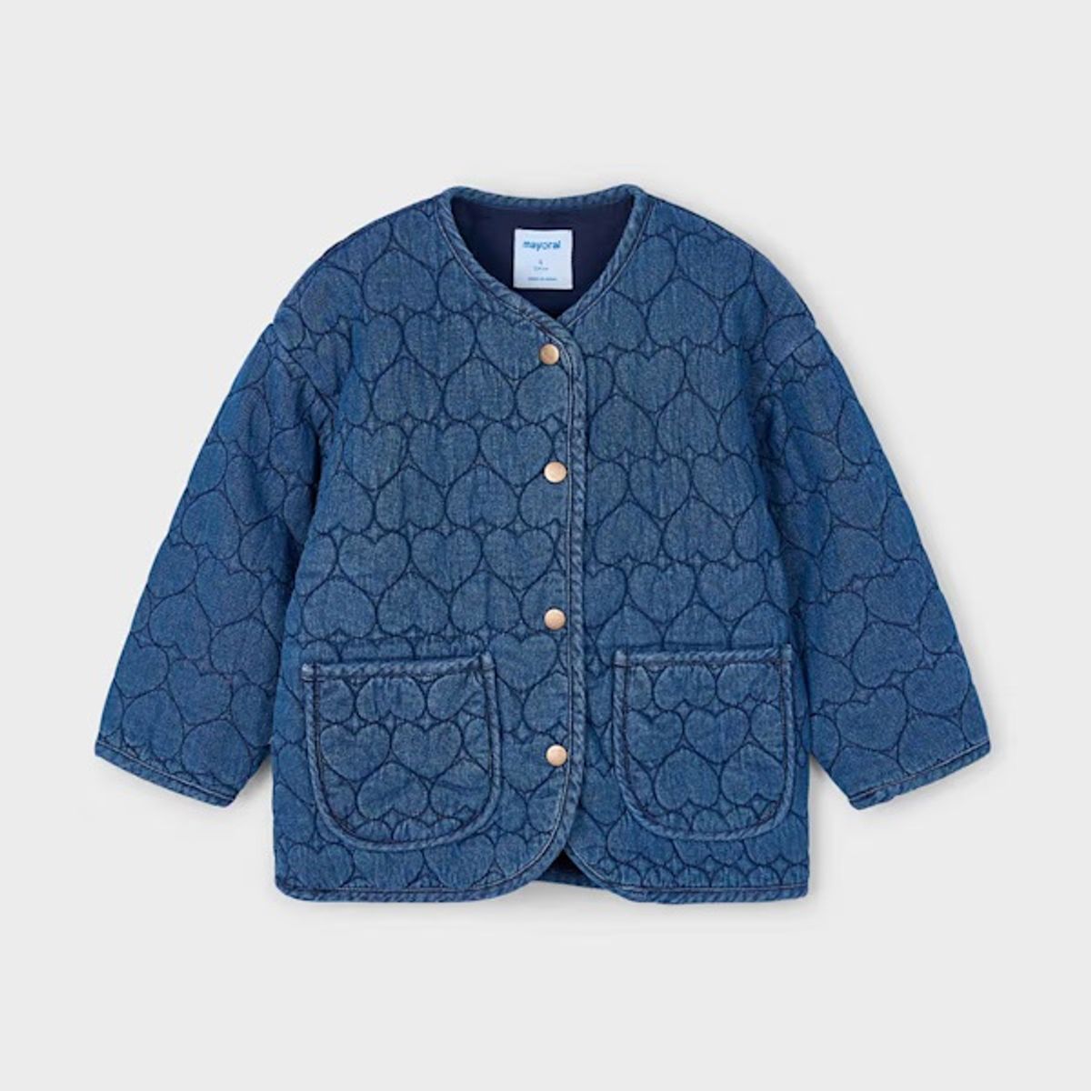 MAYORAL - Chaquetón vaquero corazones niña