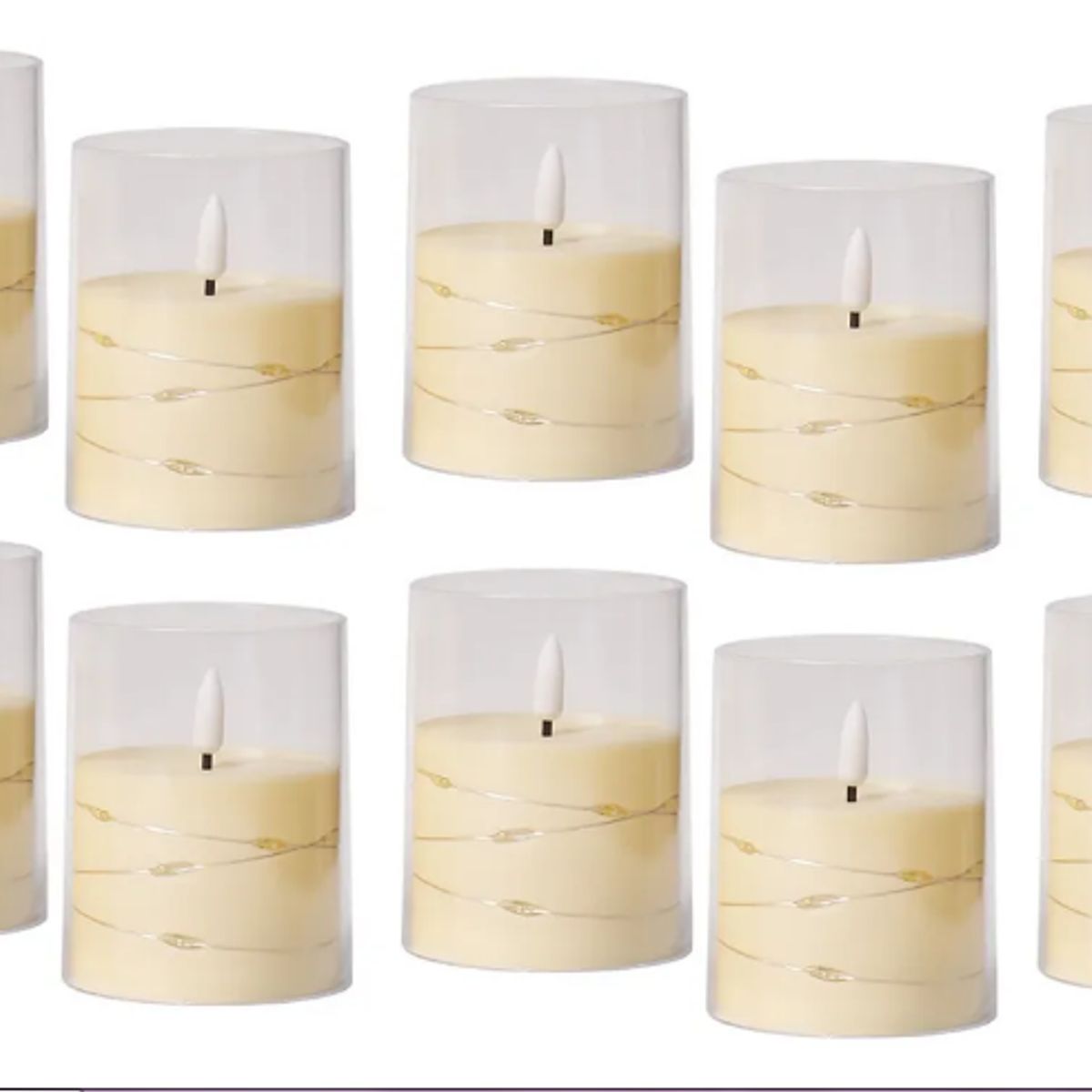 GENERICO - Pack X10 Velas Led Decorativas De 10cm Luz Cálida