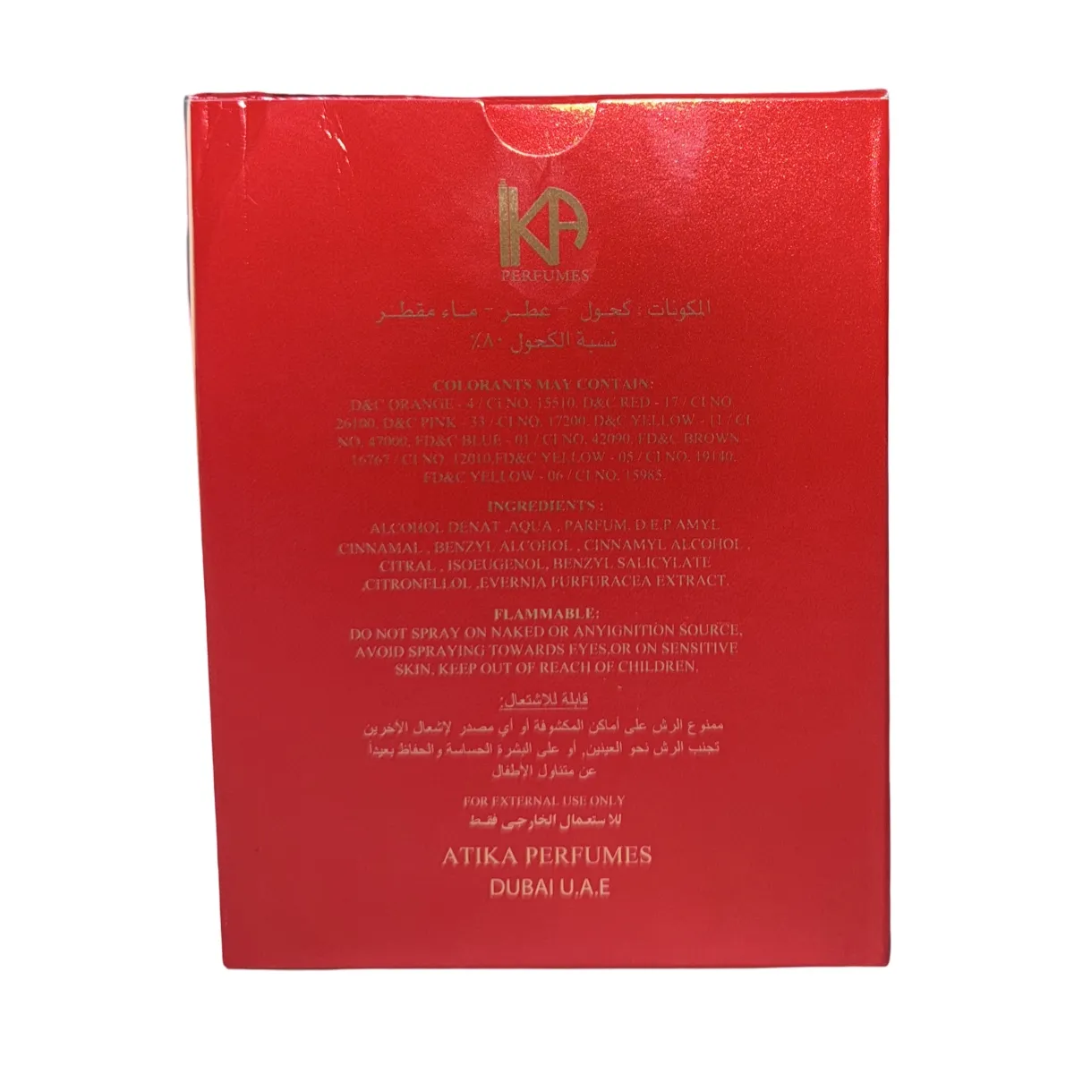 IKA PERFUMES - WOW! Red by Atika Perfumes – Eau de Parfum Intenso y Seductor 100 ml
