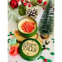 GENERICO - Vela de soja y coco. Flor de Navidad 100 grs