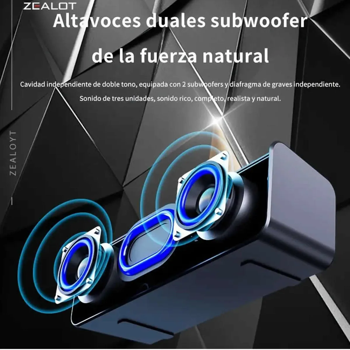 DECORACION CREATIVA - Zealot S31 Parlante Profesional compacto refuerzo de graves 8h 10w
