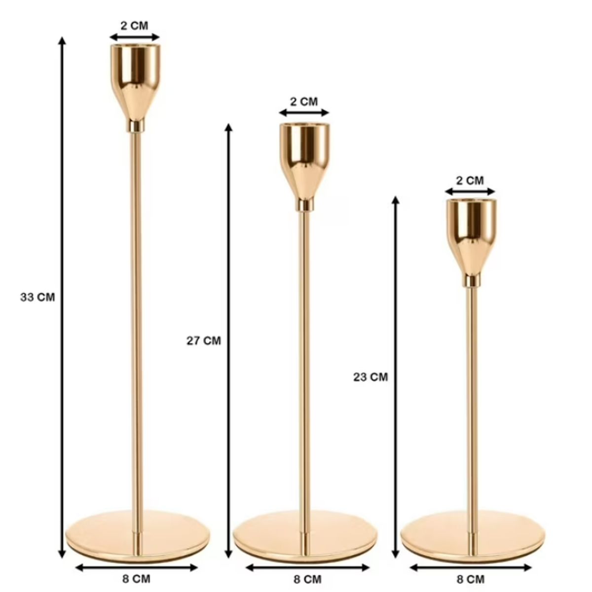 GENERICO - Set De 3 Unidades/juego De Candelabros Europeos Para Decoración Del Hogar