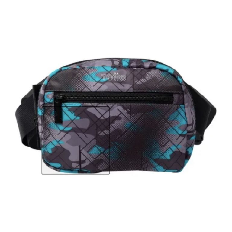 Banano Canguro Bolso Varon Gris Azul TALLA UNICA