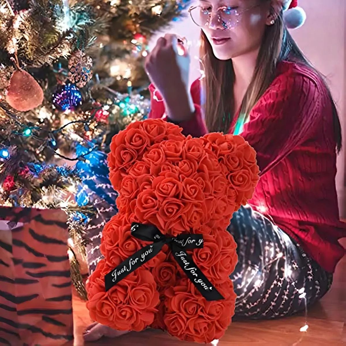 MOVI - OSO PÉLATOS DE ROSAS SAN VALENTIN ROJO- EL REGALO PERFECTO PARA CUALQUIER OCASIÓN