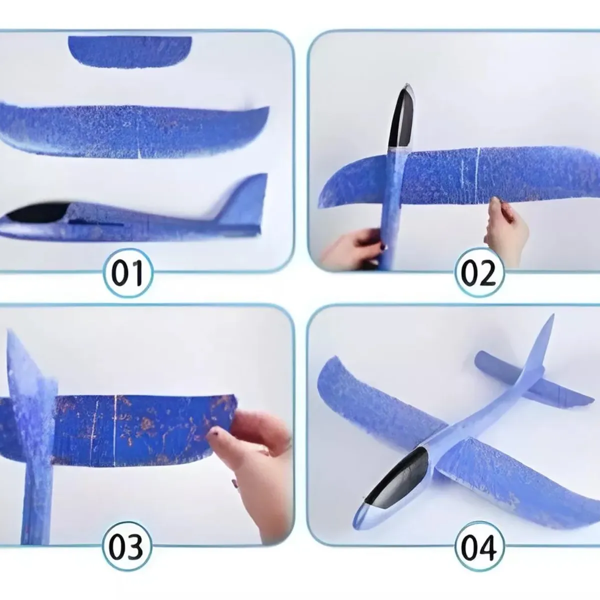 GENERICO - Avión Plástico Con Luces Para Niños 2-4 Años