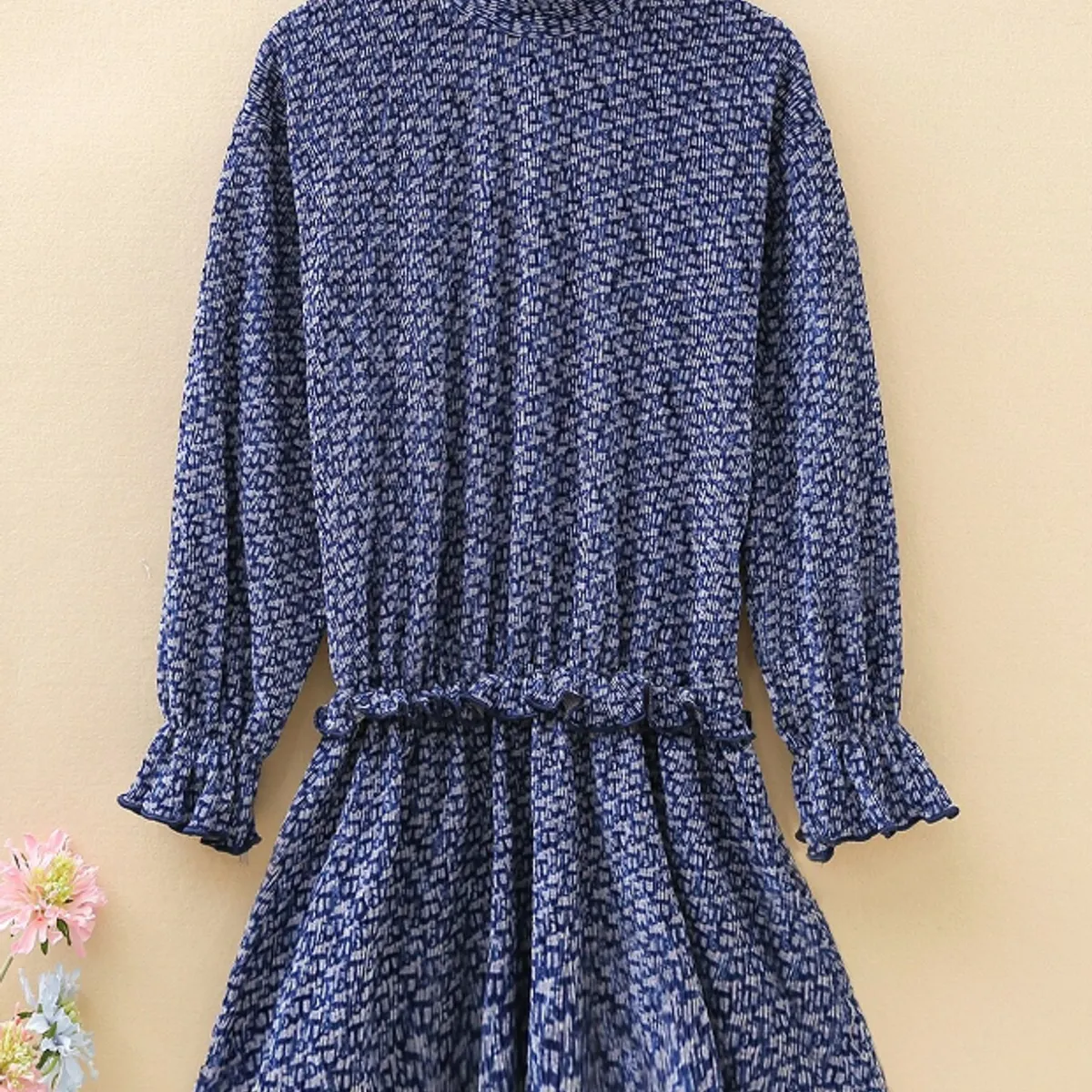 KIRAMA CLOTHING STORE - Vestido Corto Azul con Volantes