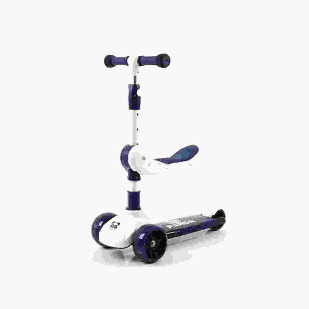 GENERICO - Scooter Dos En Uno Blanco Con Asiento Plegable Infantil
