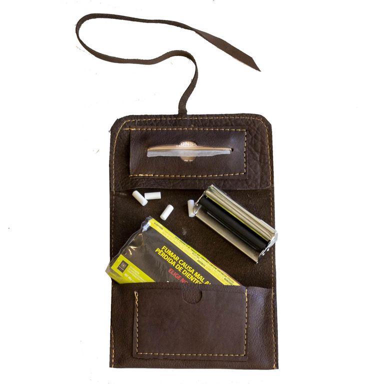 Tabaquera Cuero Moo Triple Chocolate TALLA UNICA