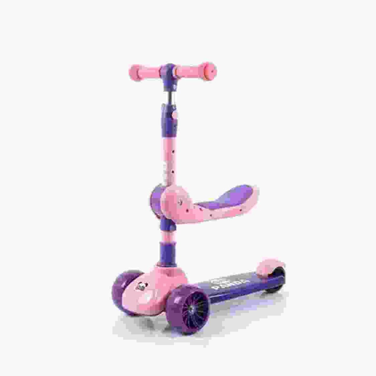 GENERICO - Scooter Dos En Uno Rosa Con Asiento Plegable Infantil