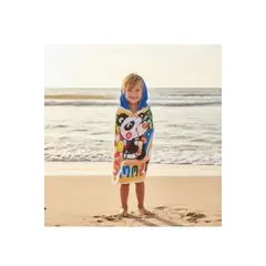 LOOK SHOP - Toalla Playa Piscina Niño Niña Capucha Diseño Panda Amarillo