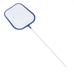 DEEP BLUE - Limpia Piscina Plana Saca Hoja Red Con Mango 15mt