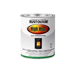 RUST OLEUM - Pintura en Spray High Heat Brochable Alta Temperatura Negro Mate 946 ml