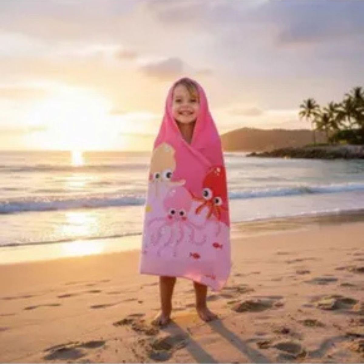 LOOK SHOP - Pack 3 Toallas De Baño, Playa Piscina Capucha Niña Diseños