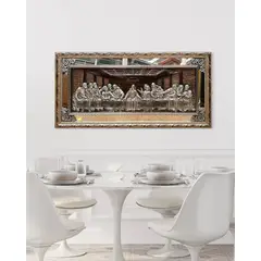 DEKAM DISEÑO - Ultima cena plateada Espejada de 150x73 cms