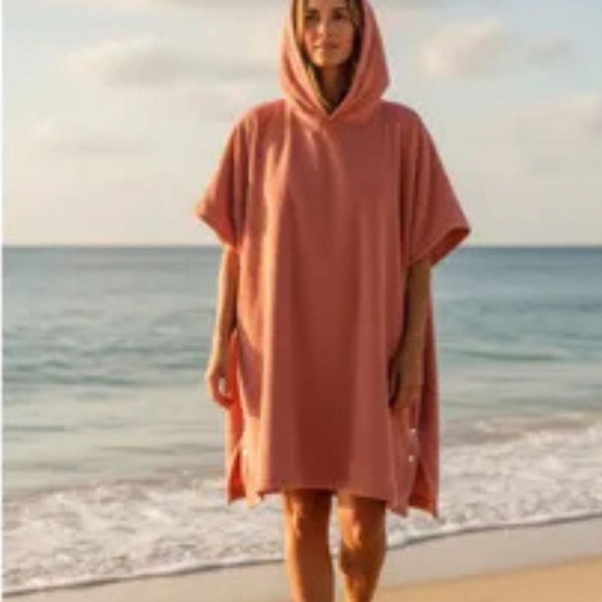 LOOK SHOP - Toalla Playa Y De Baño Piscina Adulto Capucha Diseños. Larga Rosado 380