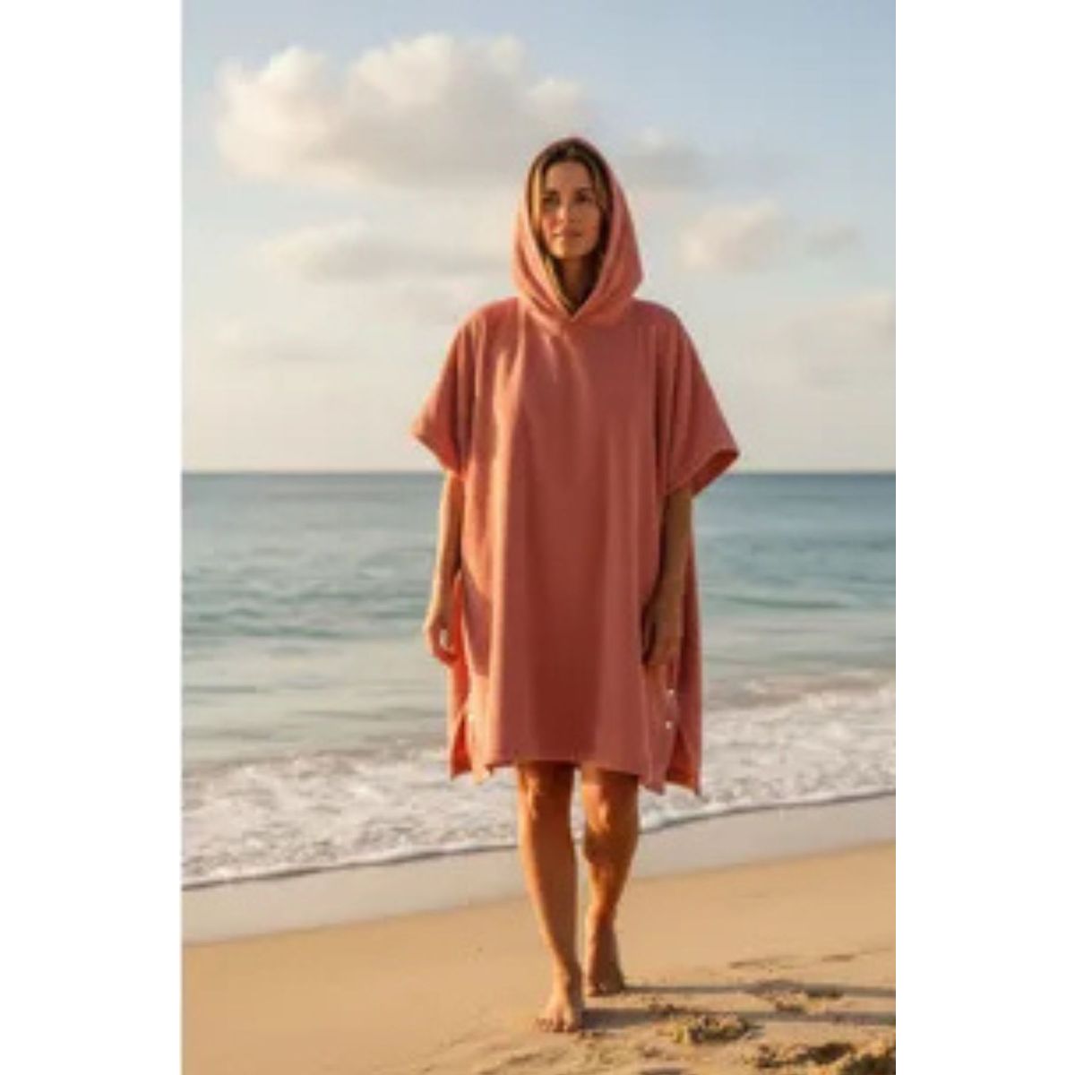 LOOK SHOP - Toalla Playa Y De Baño Piscina Adulto Capucha Diseños. Larga Rosado 380